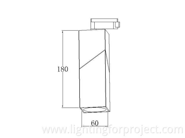 2022 new design 12W rotate track light 0-10V Dimming